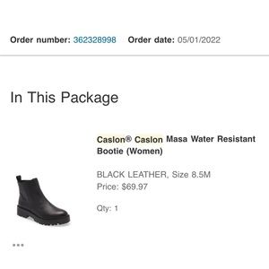 New, never worn - Caslon masa water resistant black bootie 8.5